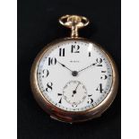 BUREN WATCH CO. GOLD PLATED POCKETWATCH