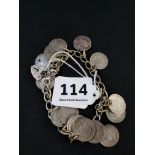 SILVER COIN BRACELET