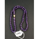 ANTIQUE SILVER CLASP AMETHYST BEADS