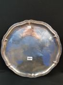 ANTIQUE CONTINENTAL SILVER PRESENTATION SALVER WITH SIGNATURES OF COLONEL AND OFFICERS OF THE 2ND