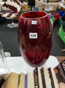 LARGE RED STUDIO GLASS VASE