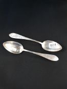 2 RUSSIAN SILVER SPOONS