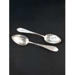 2 RUSSIAN SILVER SPOONS