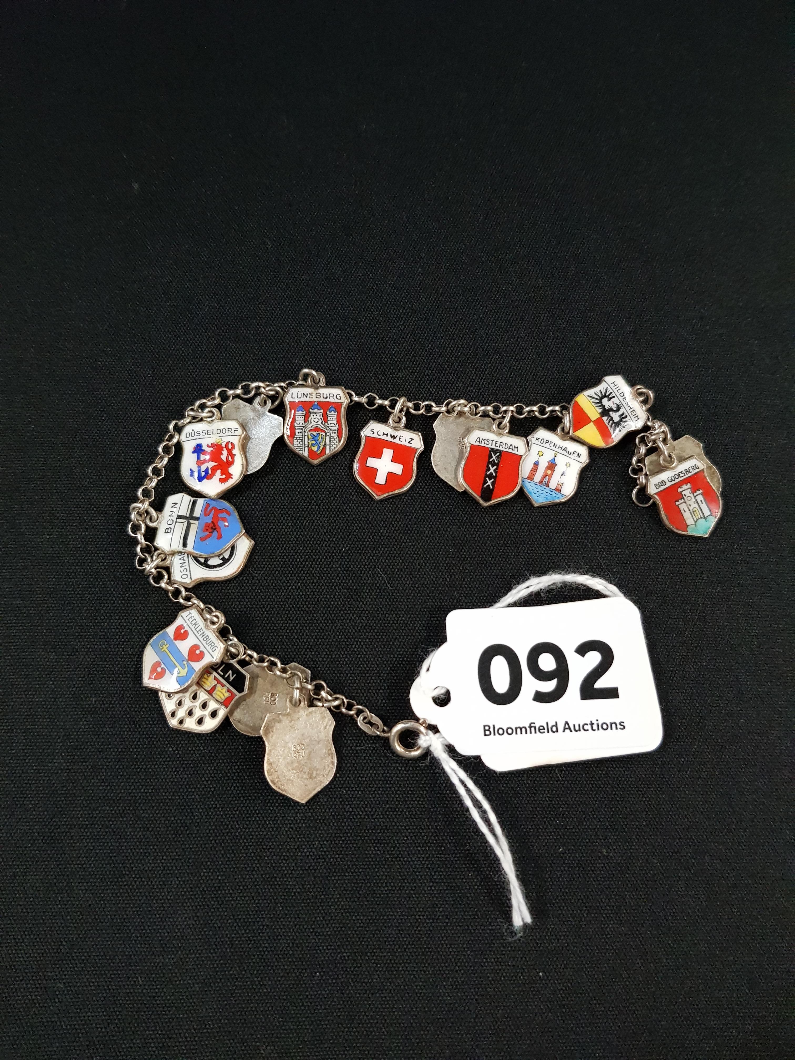 SILVER & ENAMEL CHARM BRACELET