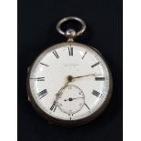 SILVER POCKET WATCH- JOHN PYPER, BELFAST