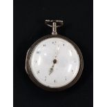 SILVER PAIR OF CASED VERGE POCKETWATCH