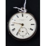 ANTIQUE SILVER POCKET WATCH-RUSSEL & SON, LONDON