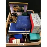 GOOD BOX OF COSTUME JEWELLERY TO INCLUDE SILVER ETC