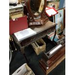 EDWARDIAN MAHOGANY 2 DRAWER DESK