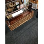 GEORGIAN STYLE SMALL DESK TOP DRAWERS, SHOE RACK AND 2 GLASSES