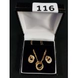 MICHAEL KORS NECKLACE AND EARRING SET