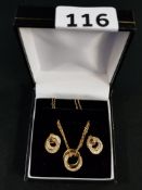 MICHAEL KORS NECKLACE AND EARRING SET