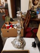 ANTIQUE SILVER PLATED LAMP BASE