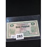 £1 NORTHERN BANK NOTE 1/10/1971