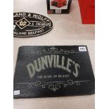 DUNVILLES SLATE PLAQUE