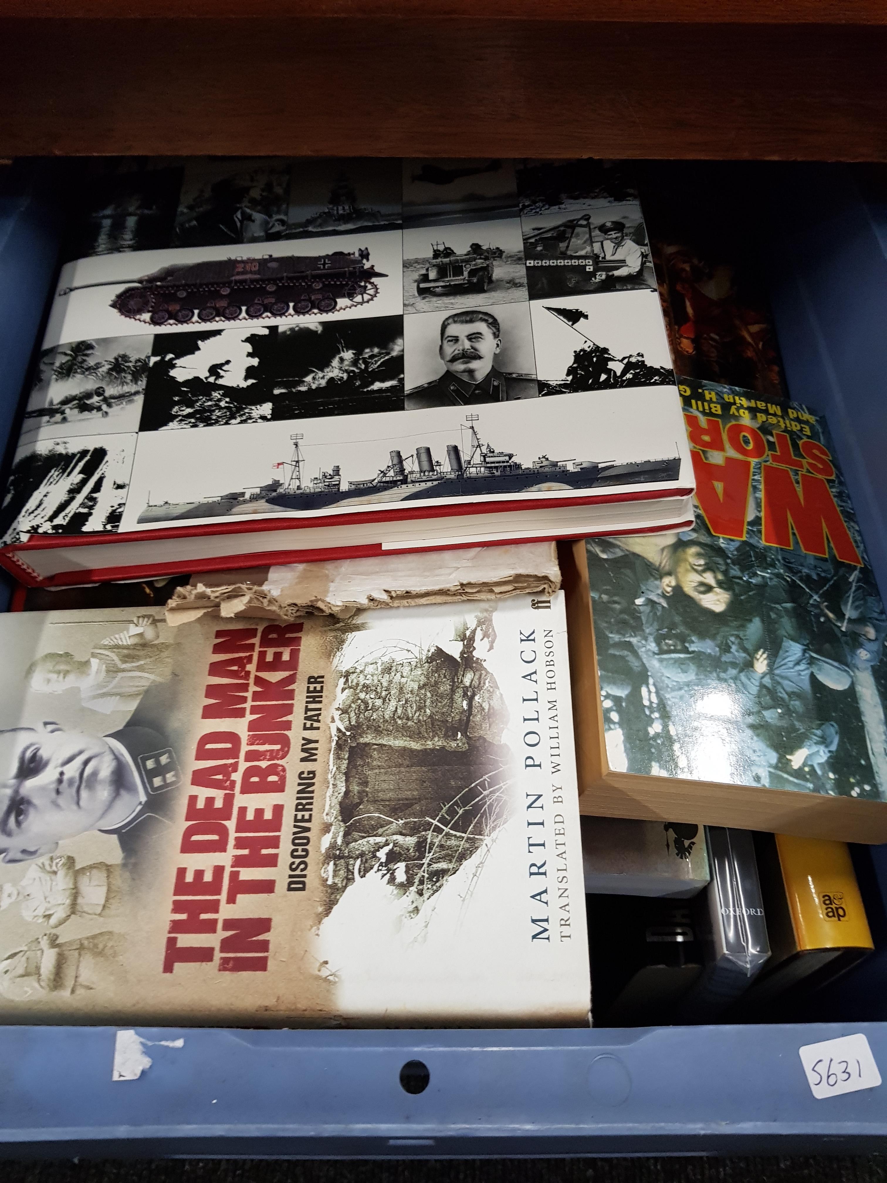 LARGE TUB OF GOOD MILITARY BOOKS