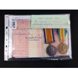 WW1 MEDAL PAIR - PTE WILLIAM K. FINDLAY - ARGYLL AND SUTHERLAND HIGHLANDERS