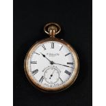 E POLLAND LTD WATCH MAKERS TO ADMIRALTY GOLD PLATED POCKET WATCH