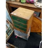 VINTAGE SEATED FISHING BOX AND PINE DRAWERS PLUS COFFEE TABLE TOP
