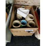 BOX OF POTTERY