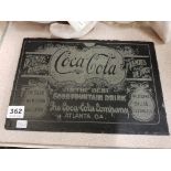 COCA COLA SLATE PLAQUE