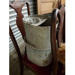 TWO VINTAGE GALVINISED STEEL BUCKETS