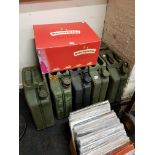 7 VINTAGE BRITISH ARMY JERRY CANS