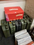 7 VINTAGE BRITISH ARMY JERRY CANS