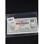 £1 NORTHERN BANK NOTE 1/7/1970