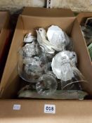 BOX OF GLASSWARE