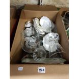 BOX OF GLASSWARE