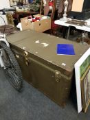 LARGE ANTIQUE TRAVEL TRUNK