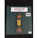 WW1 MEDAL - 14-14225 P.T.E R.CROMIE RIR (Y.C.V) LIVED AT 77 KILLOWEN STREET, WOODSTOCK ROAD, EAST