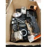 BOX OF CAMERAS