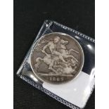 1889 GB SILVER CROWN