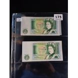 2 PAIR OF UNCIRCULATED CONSECUTIVE £1 BANK OF ENGLAND BANKNOTES