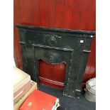 EDWARDIAN CAST IRON FIRE SURROUND