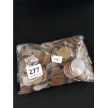 BAG OF OLD IRISH COINS