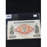 £5 NOTE BANK OF IRELAND