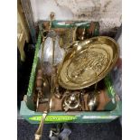 BOX LOT OF BRASS ITEMS