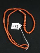 VICTORIAN CORAL NECKLACE AND 9CT CLASP