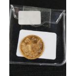 VICTORIAN GOLD COLOURED GAMING TOKEN