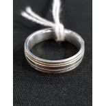 SILVER WEDDING BAND MARKED 938