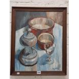 A.LOVESY OIL ON BOARD STILL LIFE