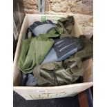 BOX OF POLICE/ARMY PERSONAL PROTECTION ITEMS
