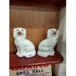 PAIR OF STAFFORDSHIRE FIRESIDE DOGS