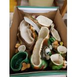 BOX LOT OF CERAMIC ORNAMENTS