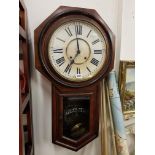 ANSONIA REGULATOR CLOCK (KEY AT COUNTER)