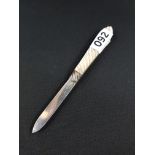 ANTIQUE SILVER AND MOTHER OF PEARL FRUIT KNIFE