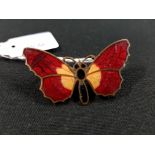 1920'S ART DECO ENAMEL BUTTERFLY BUCKLE